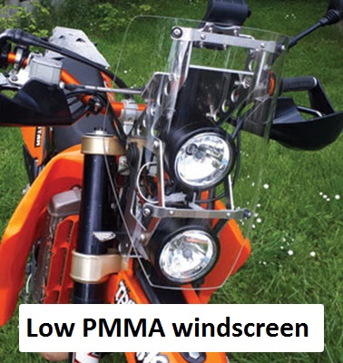 low pmma windscreen